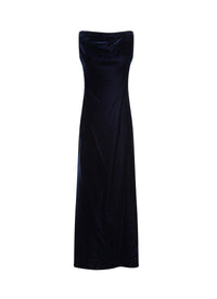 Sleeveless velvet dress - Dark Navy