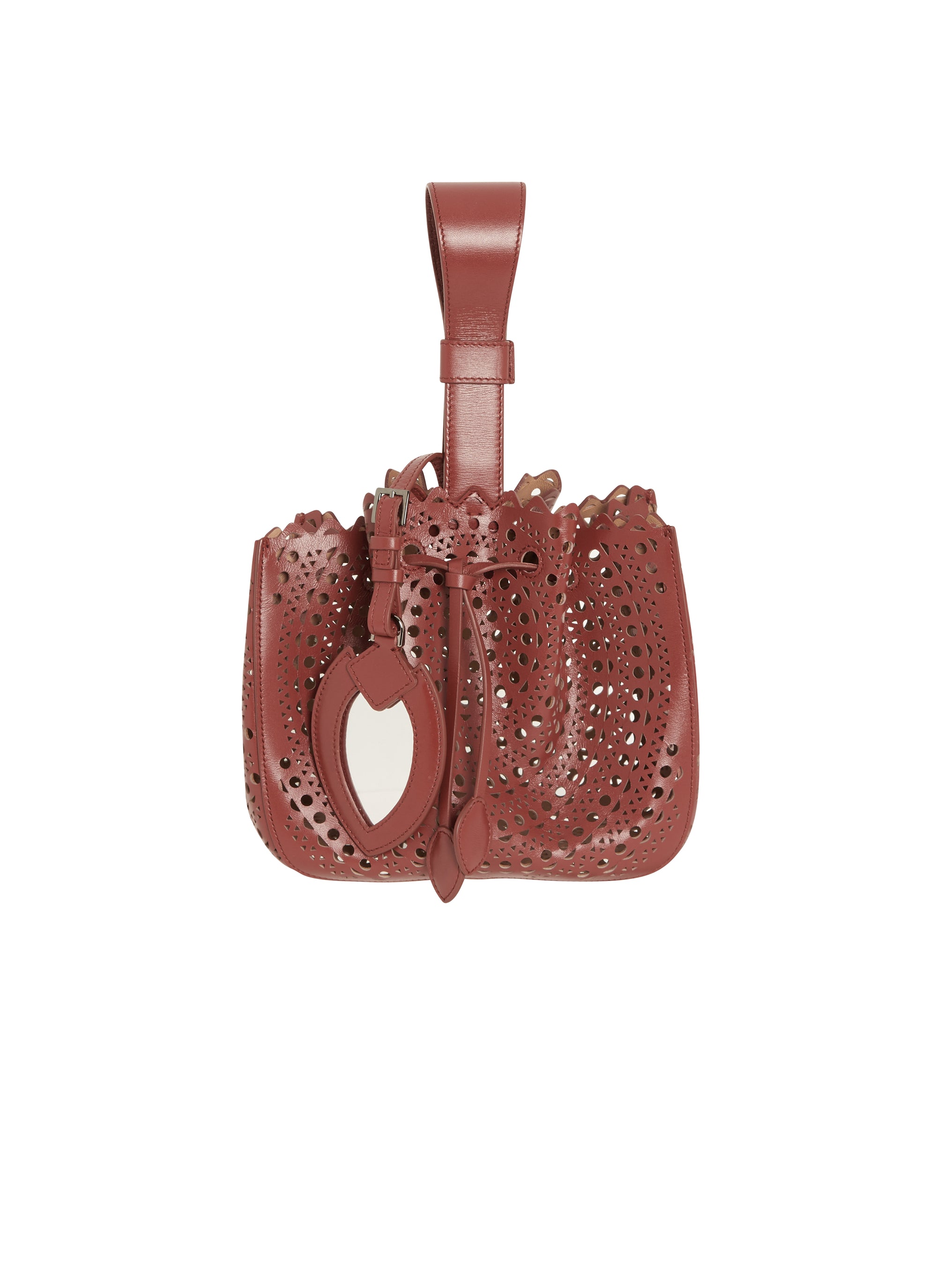 Rose Marie small openwork bag in leather - Sequoia