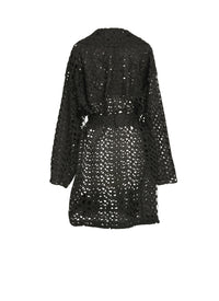 Trench effet baroque - Noir
