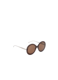 Round openwork sunglasses - Silver & Black
