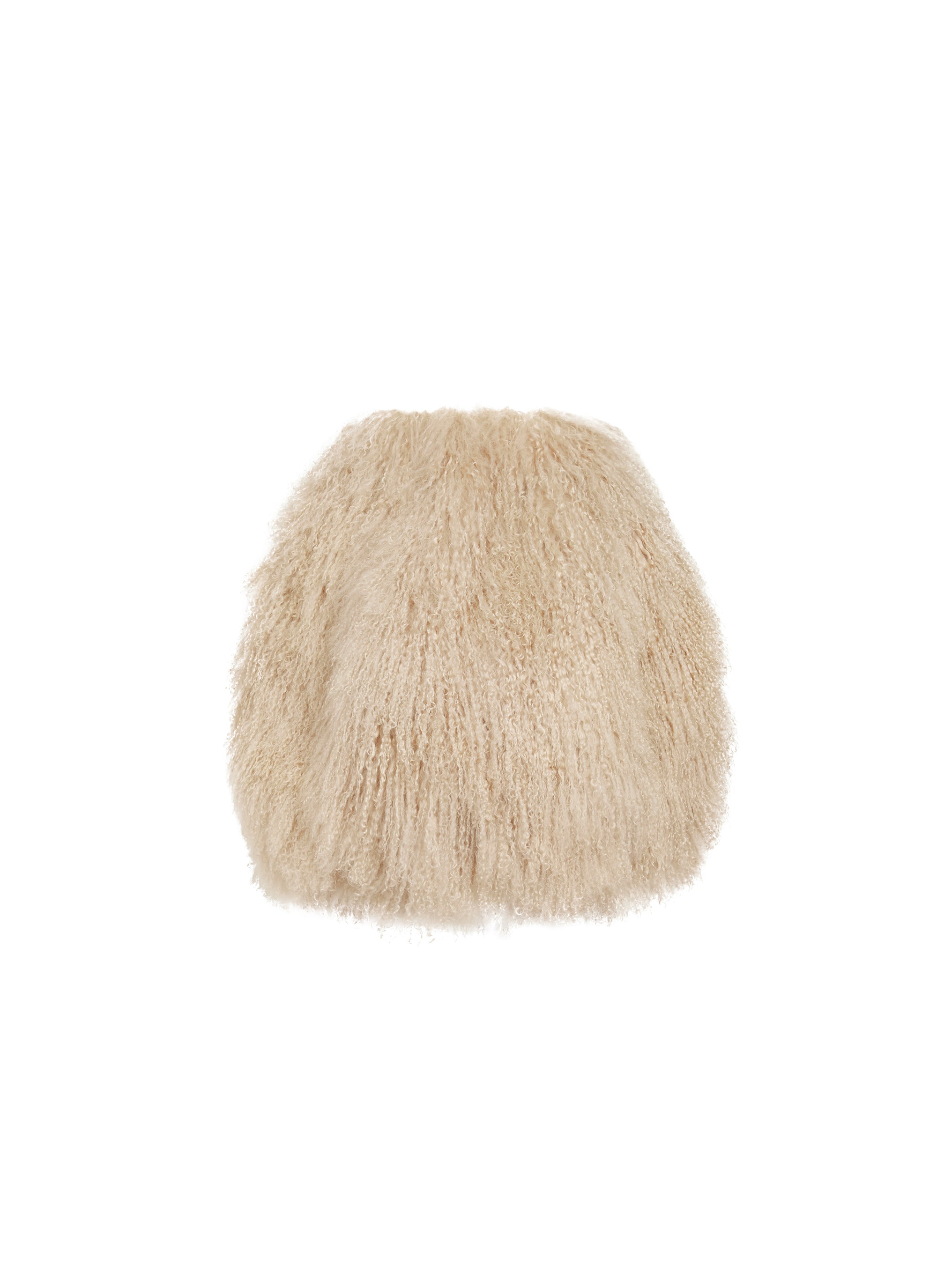 Jupe volumineuse Mongolie en cuir - Vanille