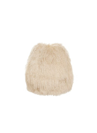 Jupe volumineuse Mongolie en cuir - Vanille