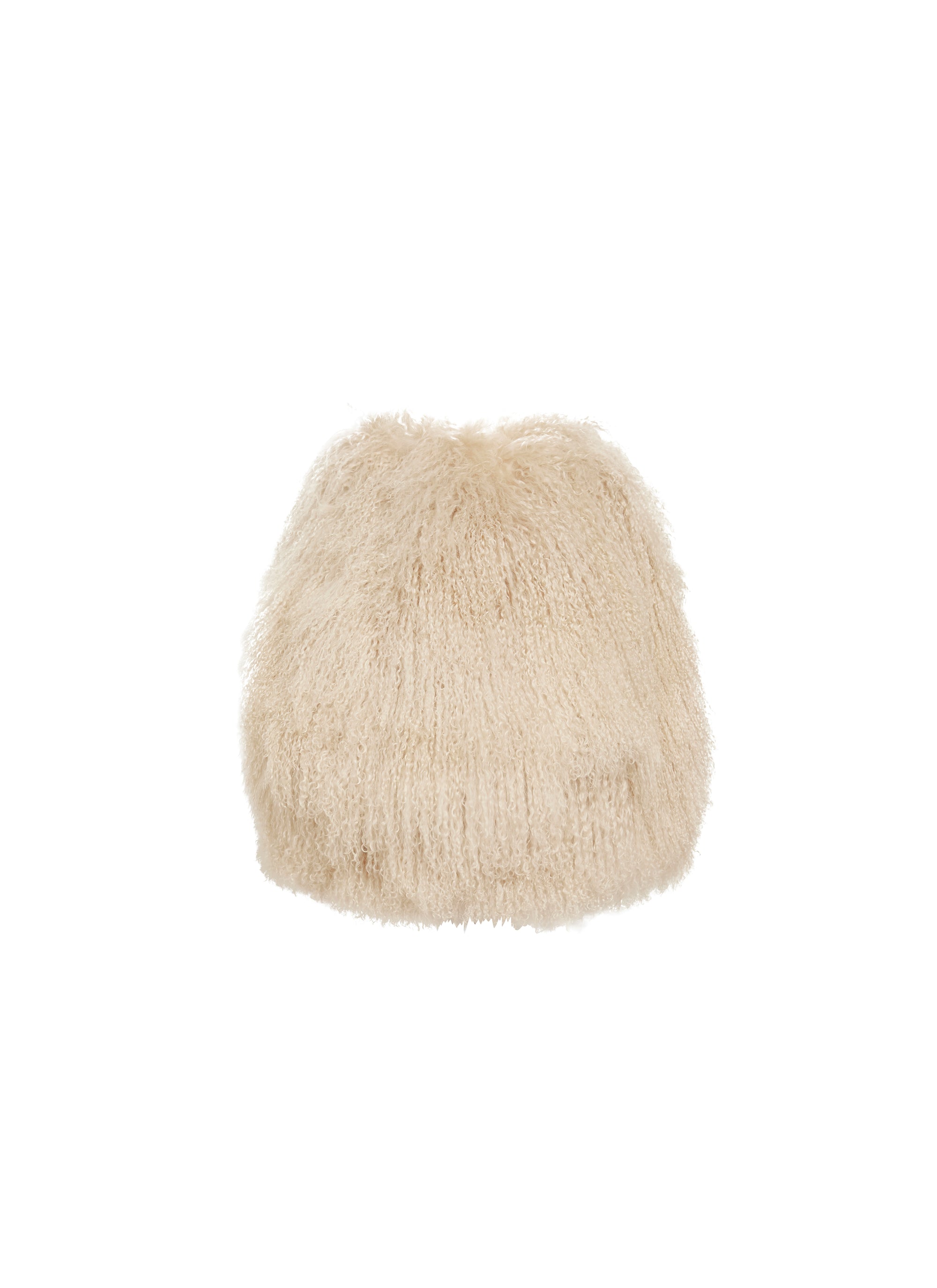 Jupe volumineuse Mongolie en cuir - Vanille