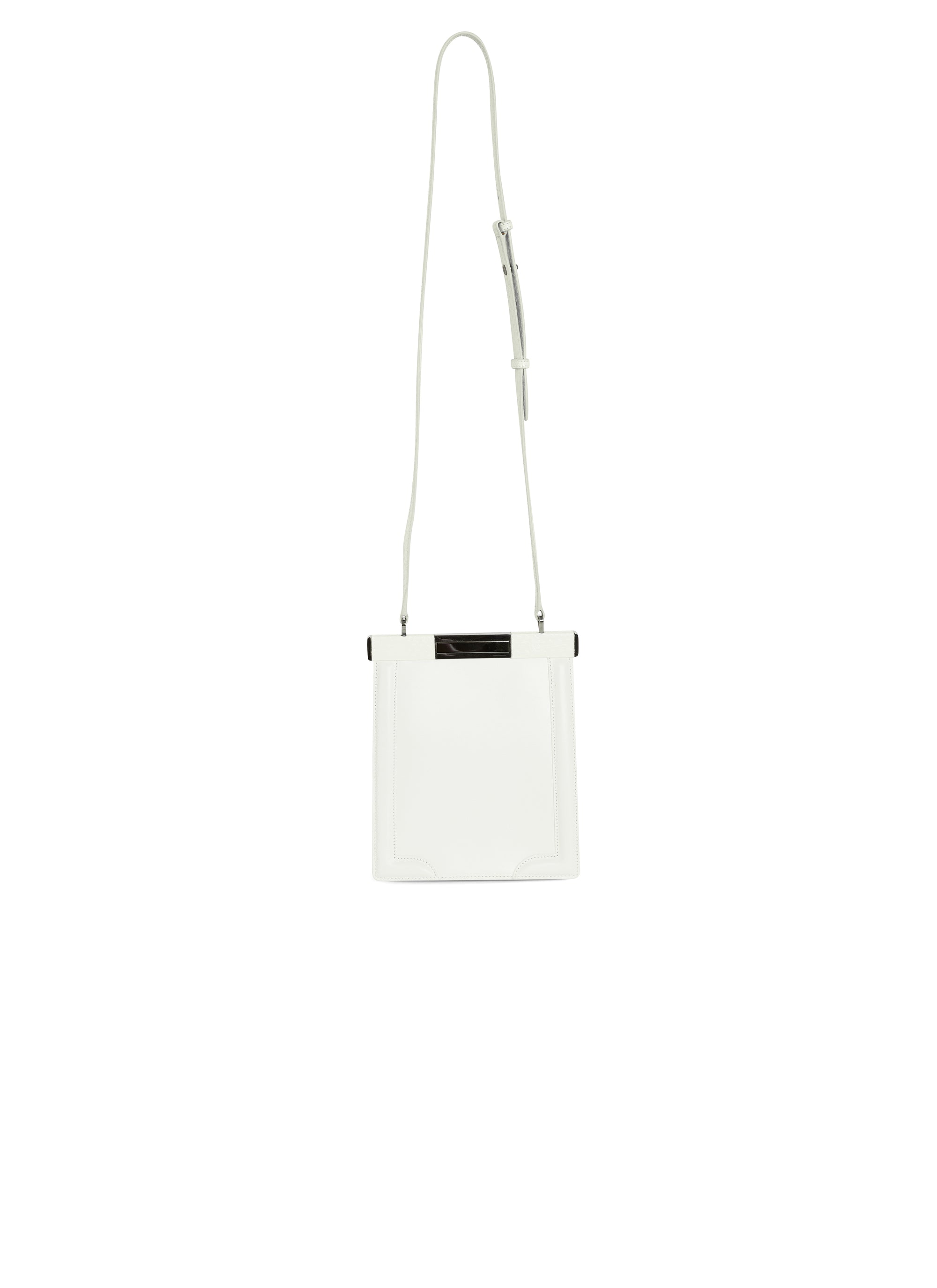 Sac Cecile mini Elaphe en cuir - Blanc Optique