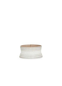 Corset à clous en cuir - Blanc Optique
