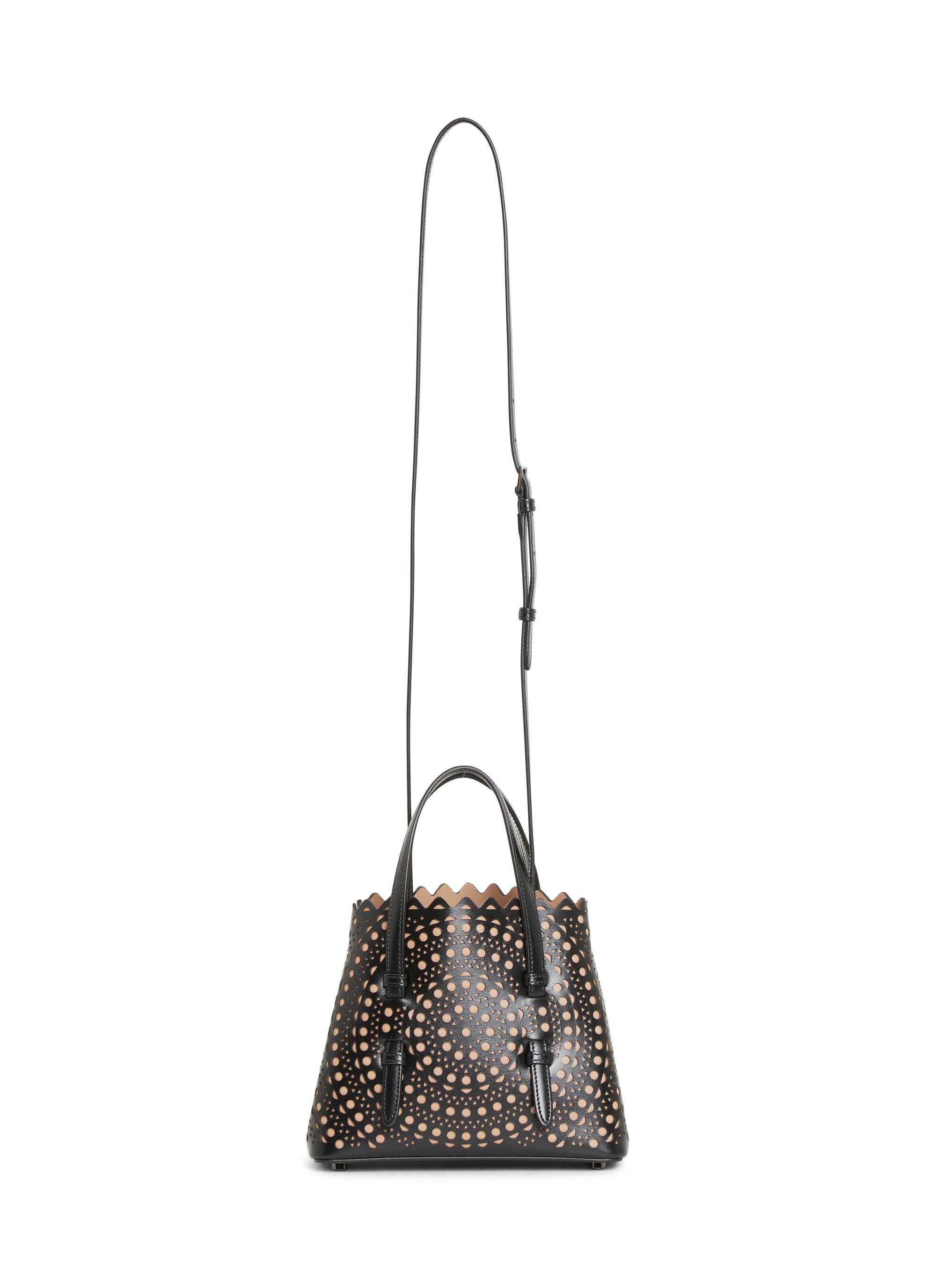 Sac Mina ajouré en cuir - Sable & Noir