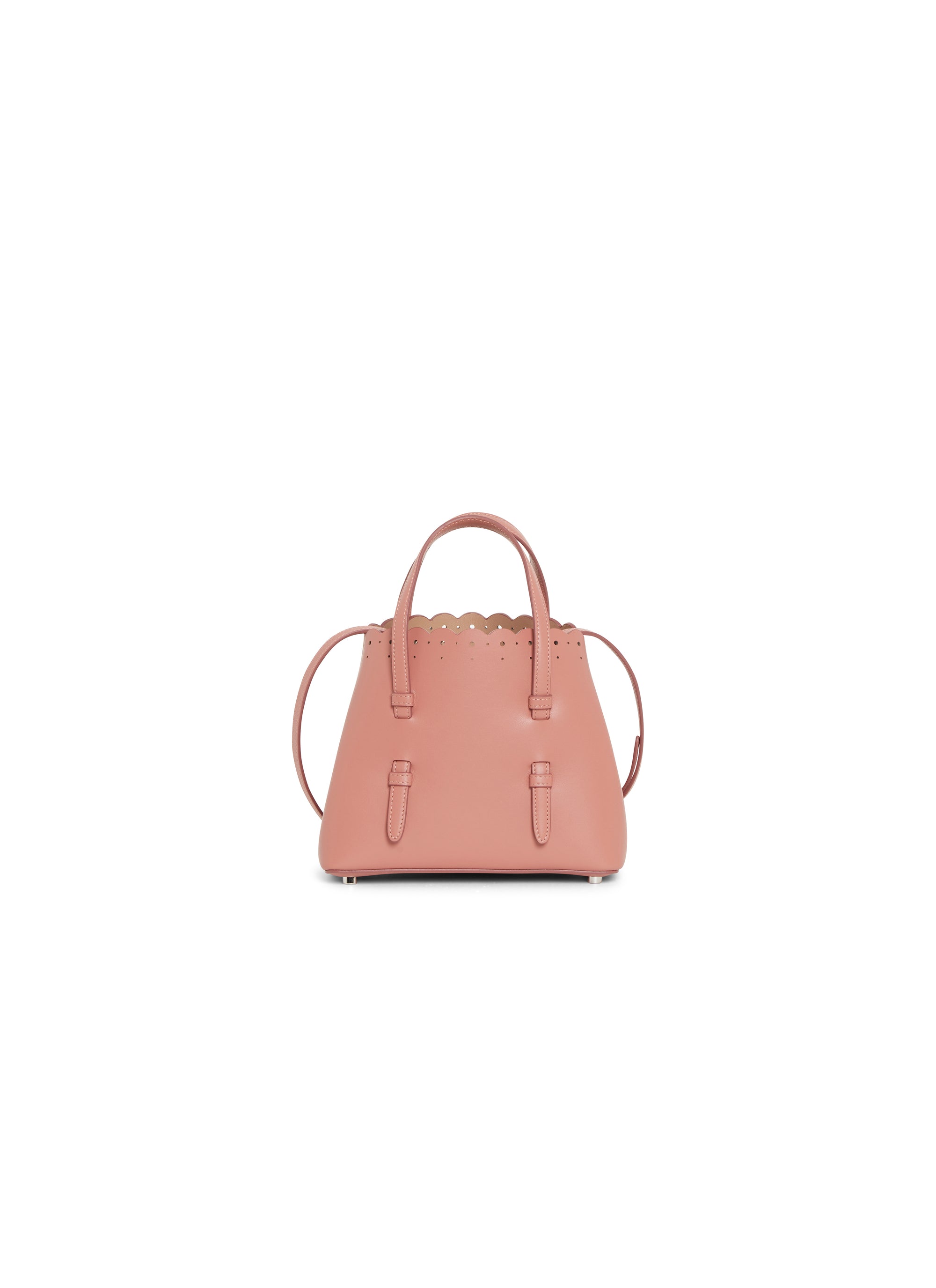 Sac mini Carrera Fiori en cuir - Poudre