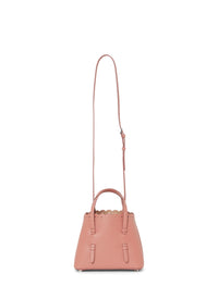 Sac mini Carrera Fiori en cuir - Poudre