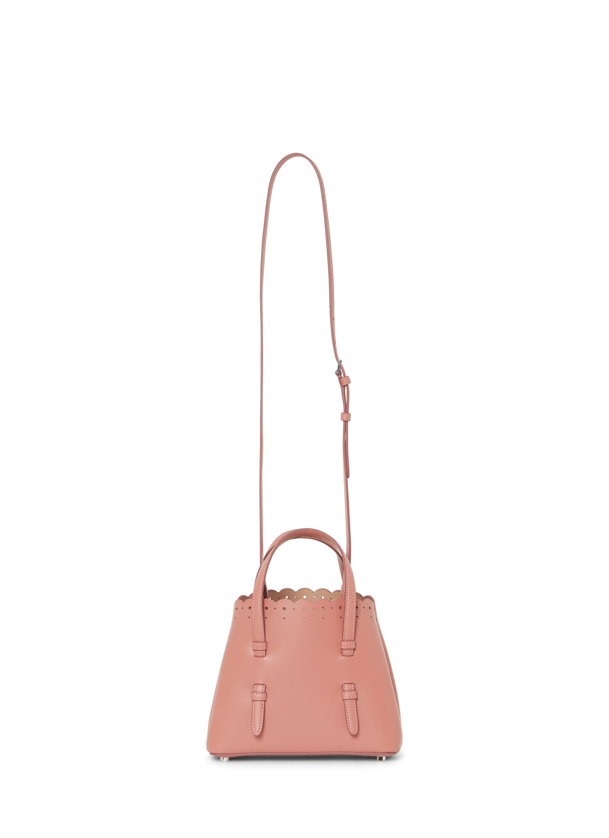 Sac mini Carrera Fiori en cuir - Poudre