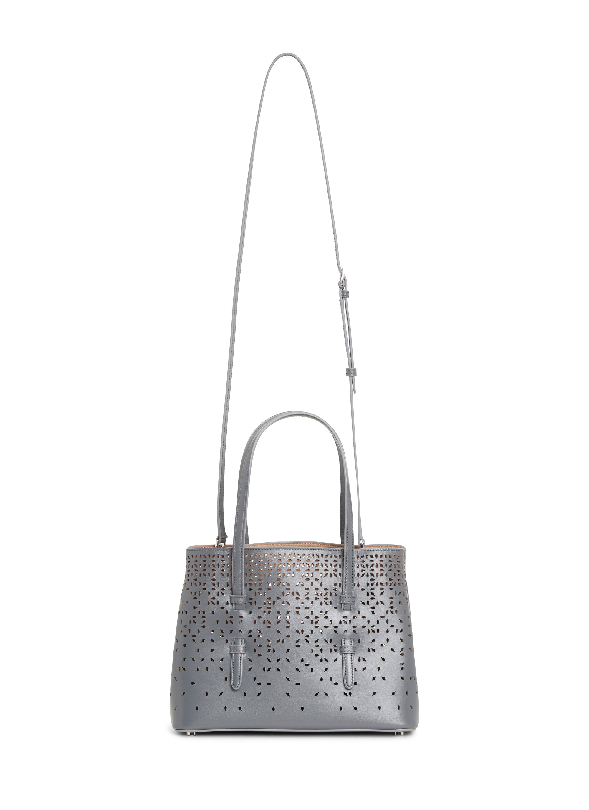 Mina Bolivia Fiori bag, leather - Ash