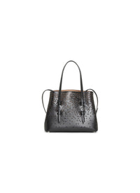 Mina Bolivia Fiori bag, leather - Black