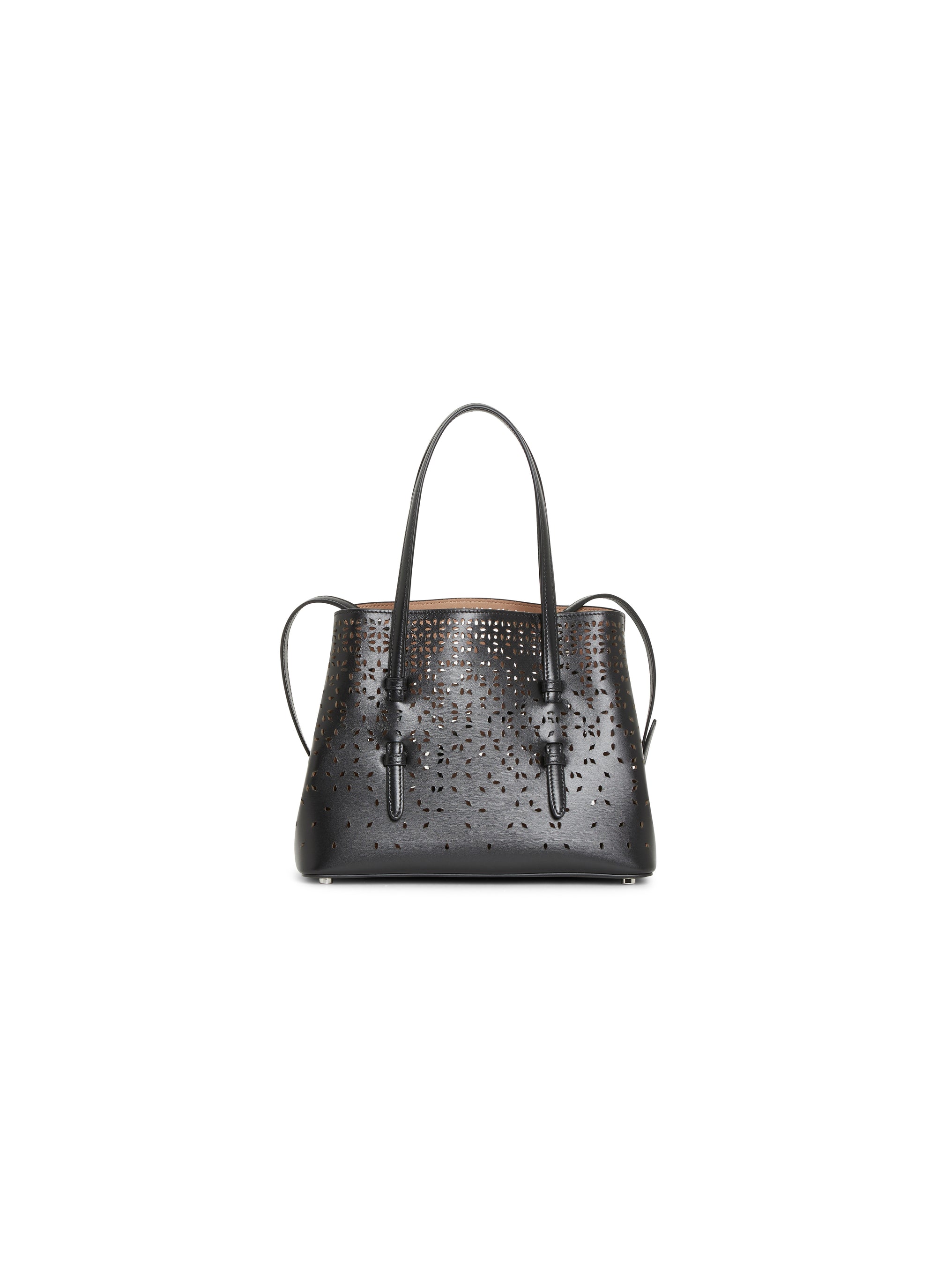 Mina Bolivia Fiori bag, leather - Black
