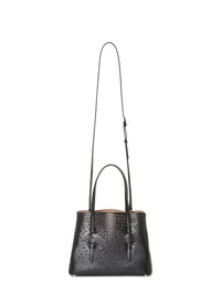 Mina Bolivia Fiori bag, leather - Black