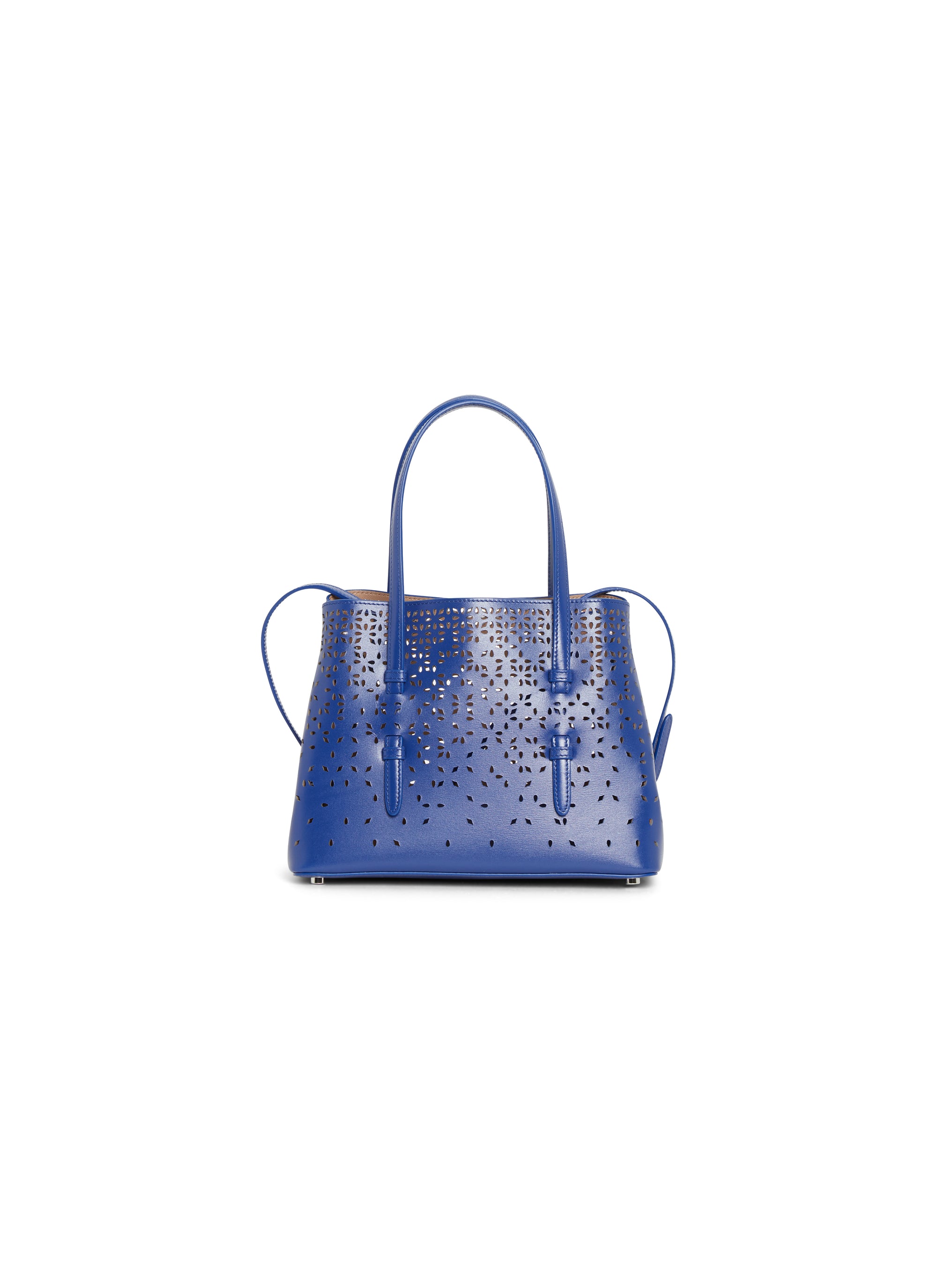Sac mini Palm Fiori en cuir - Ultra Bleu