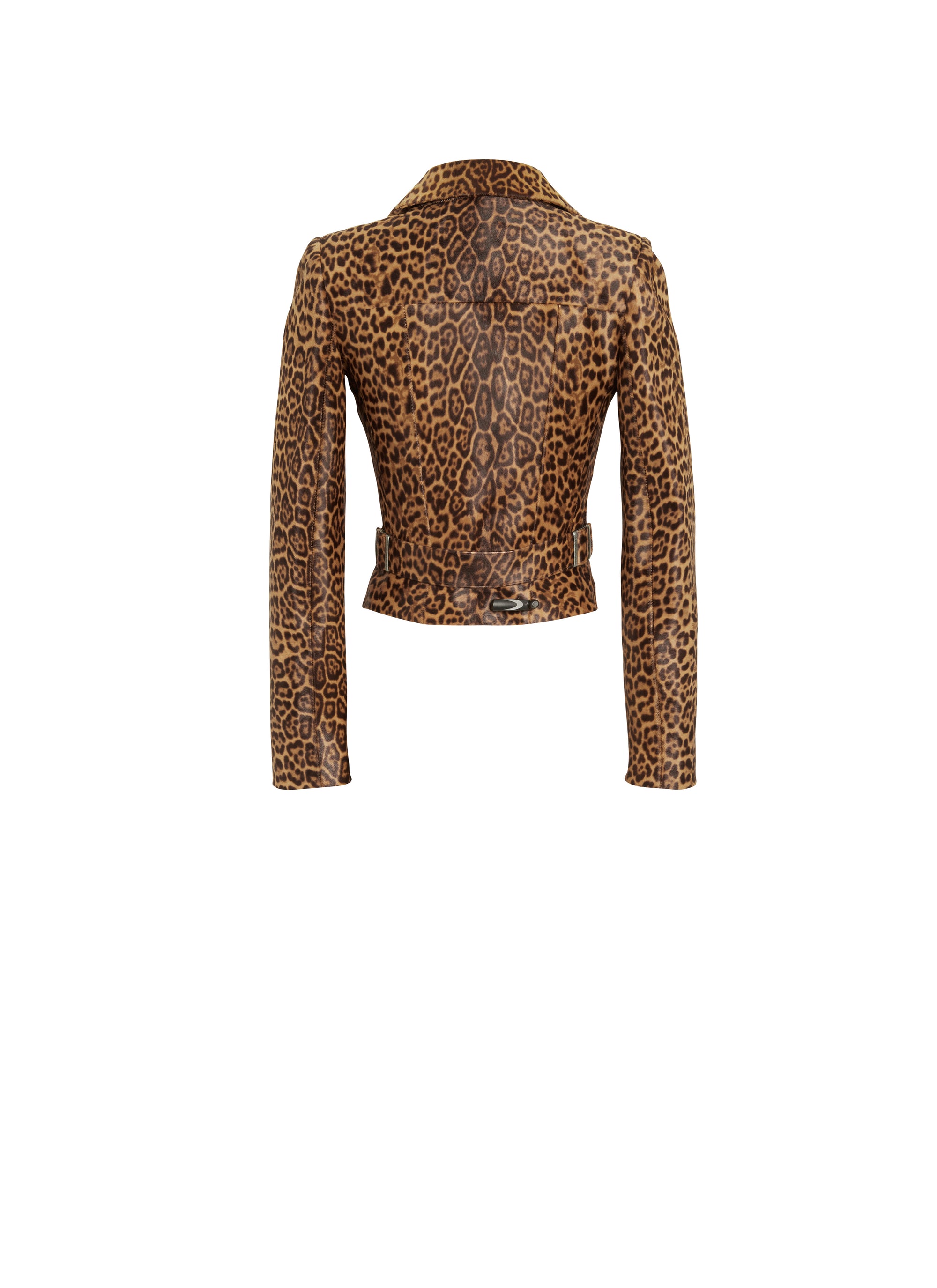 Perfecto à imprimé guépard en cuir - Marron