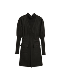 Zipped cashmere dress - Black