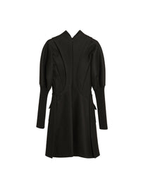 Zipped cashmere dress - Black