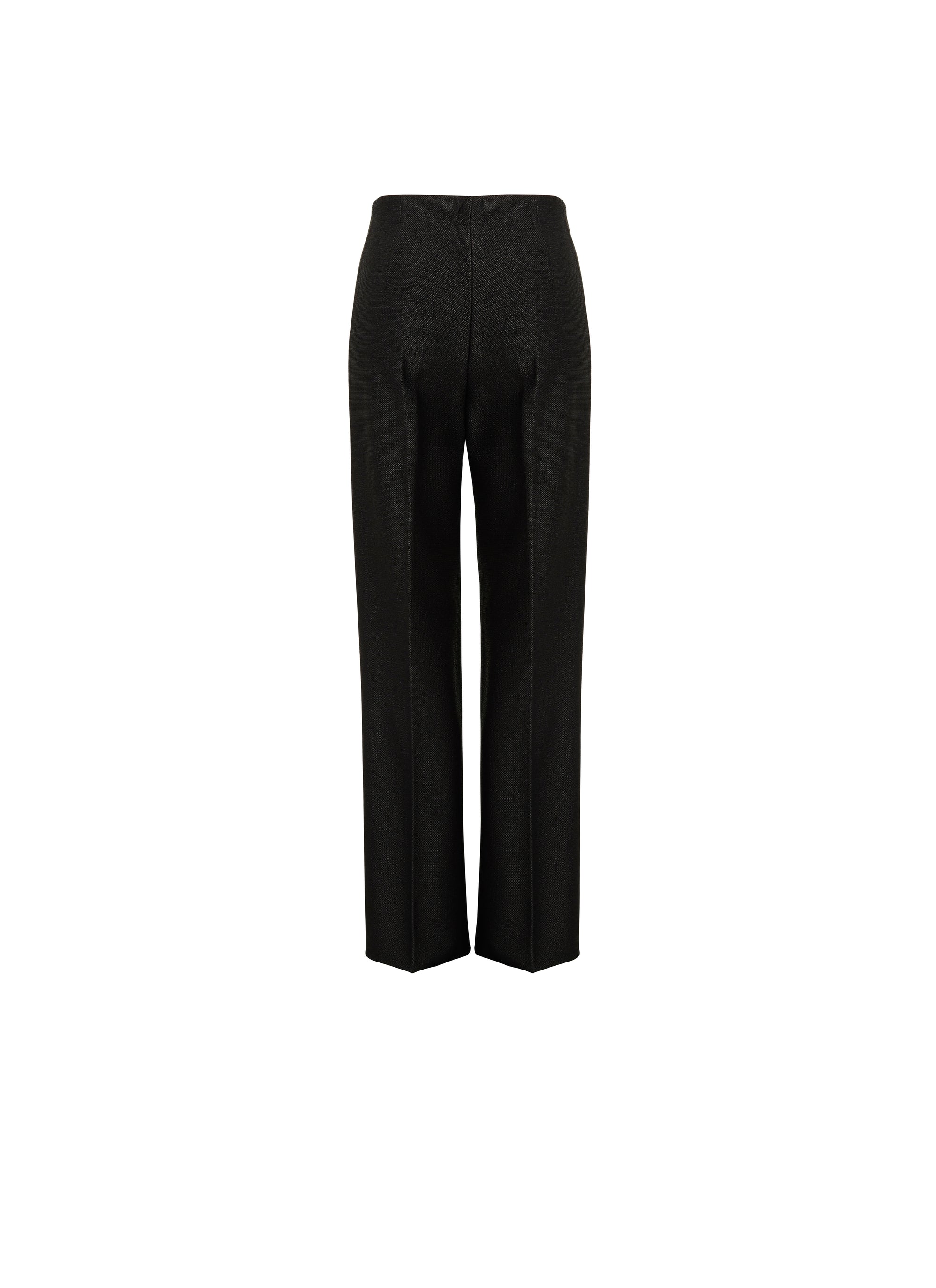 Raffia wide-leg trousers - Black