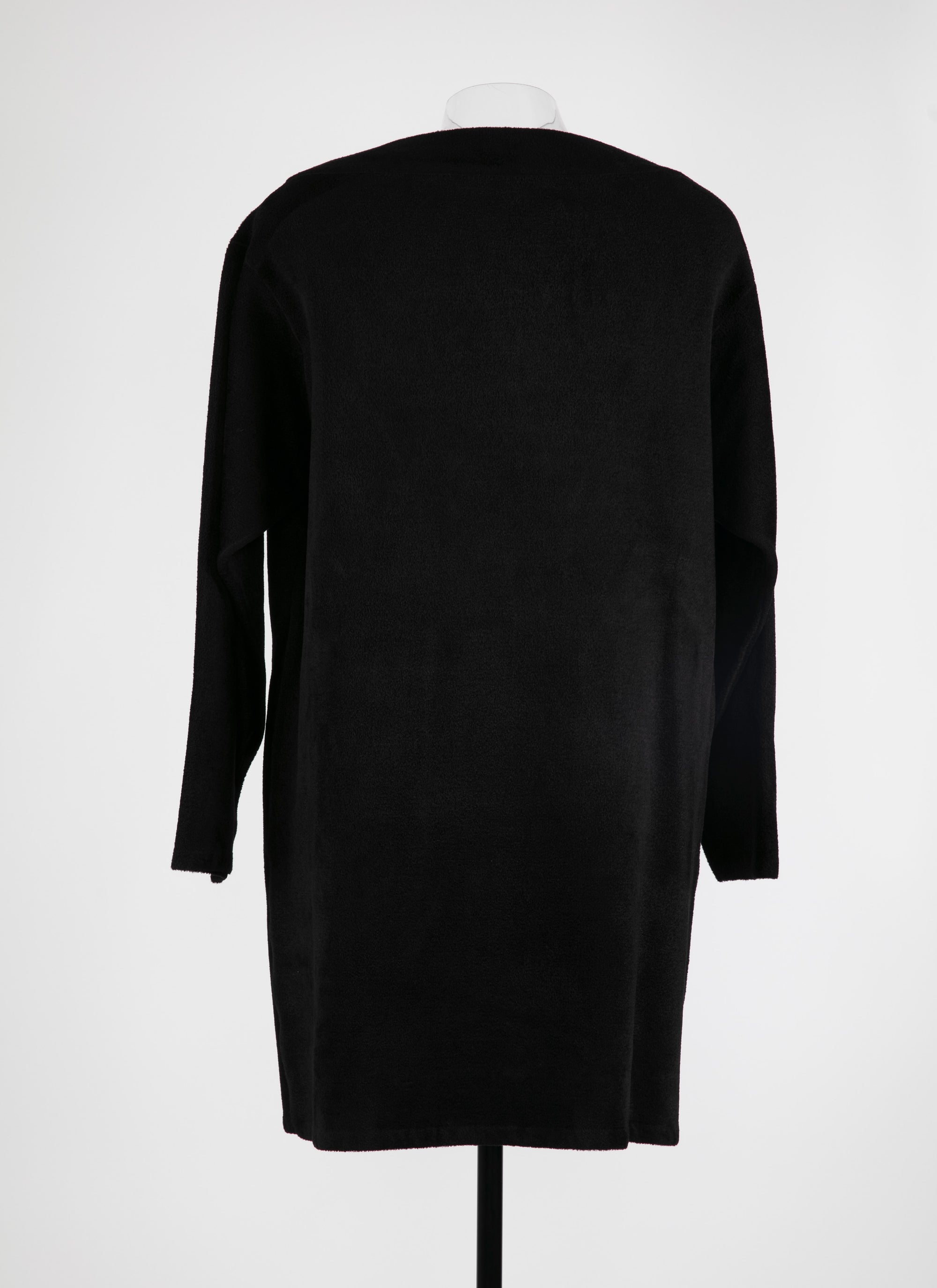 Long sleeve velvet dress - Black