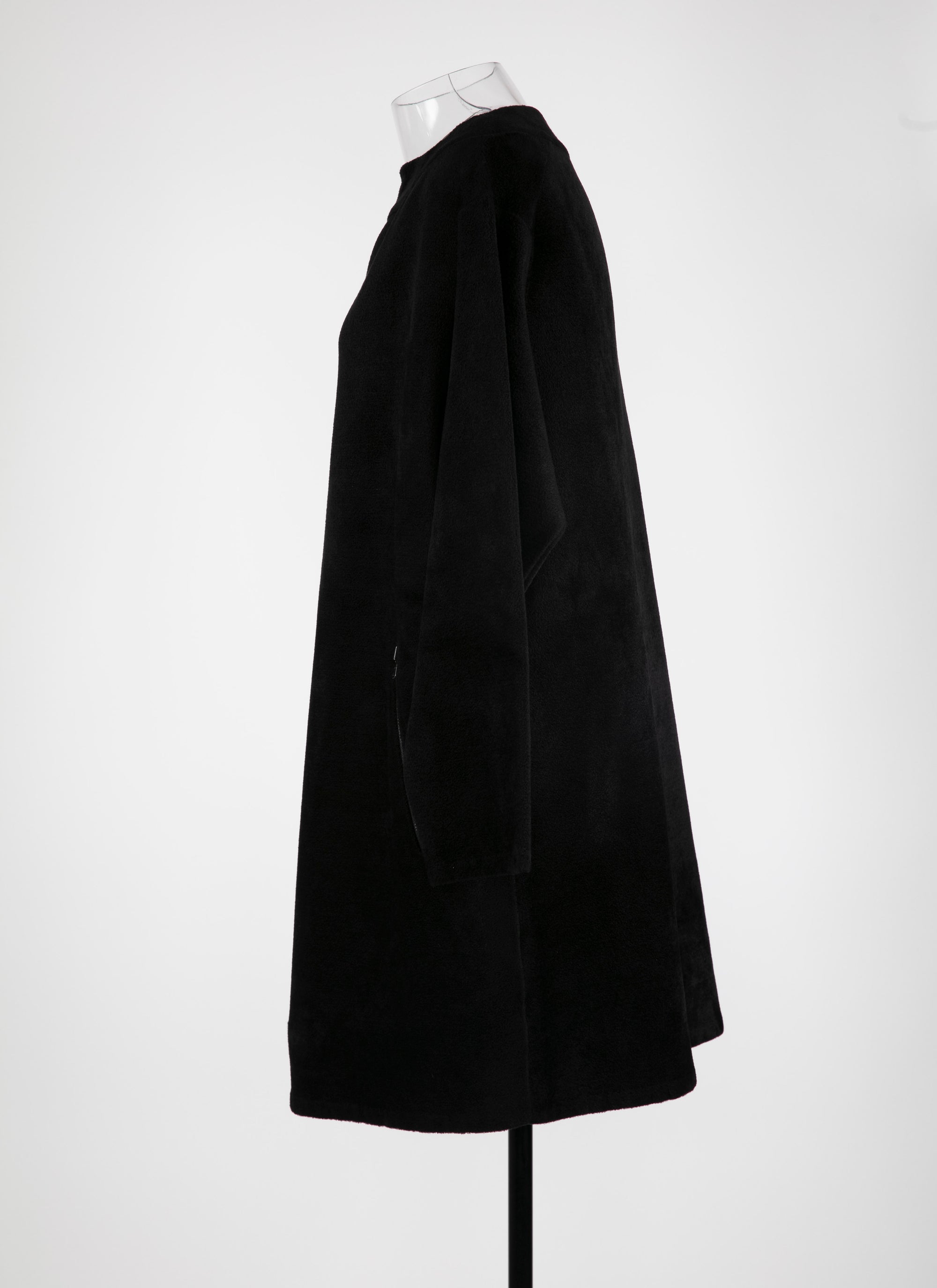 Long sleeve velvet dress - Black