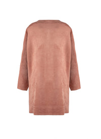 Robe manches longues en velours - Poudre