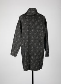 Wool speckled long sleeve jumper - Black