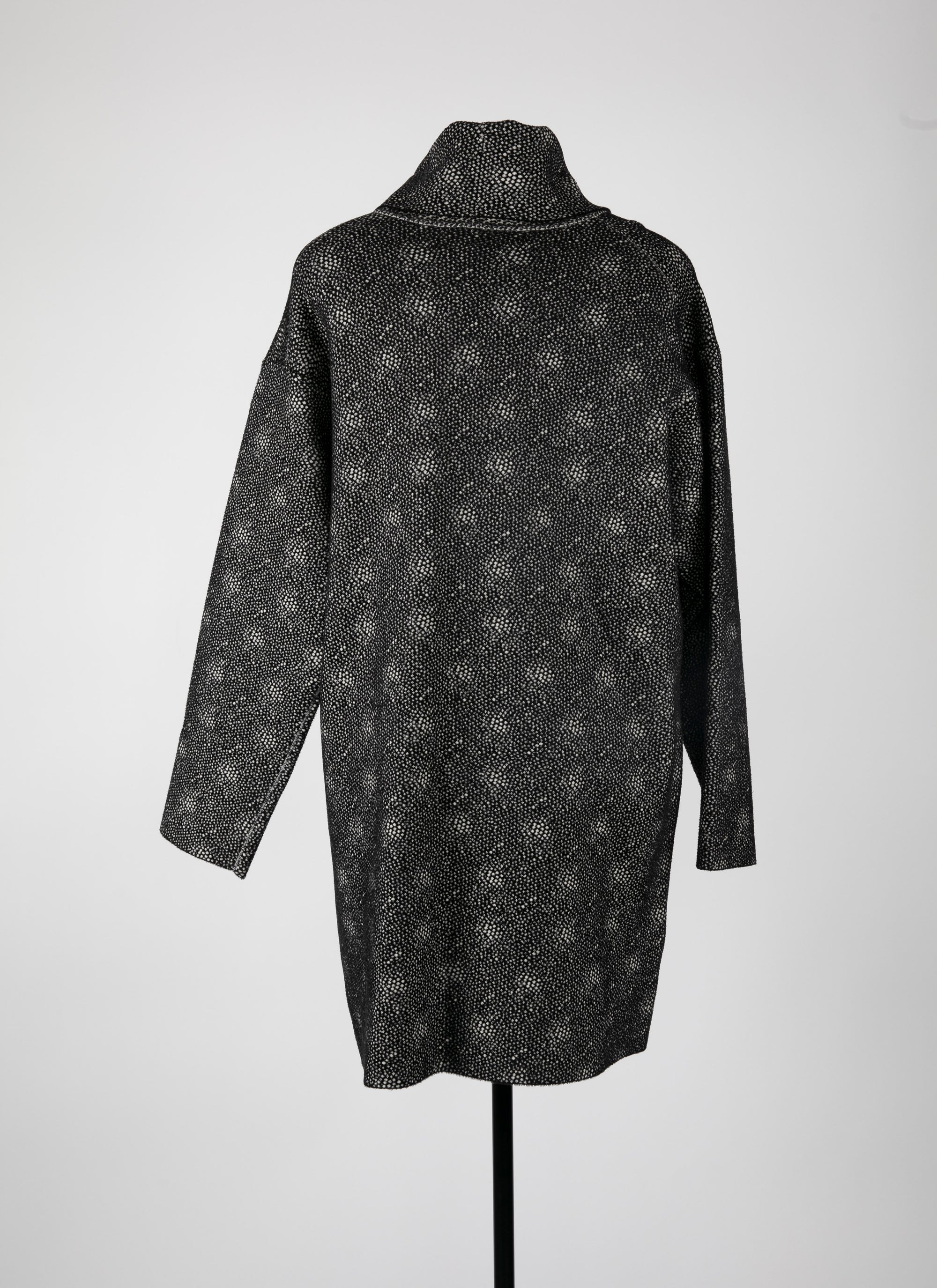 Wool speckled long sleeve jumper - Black