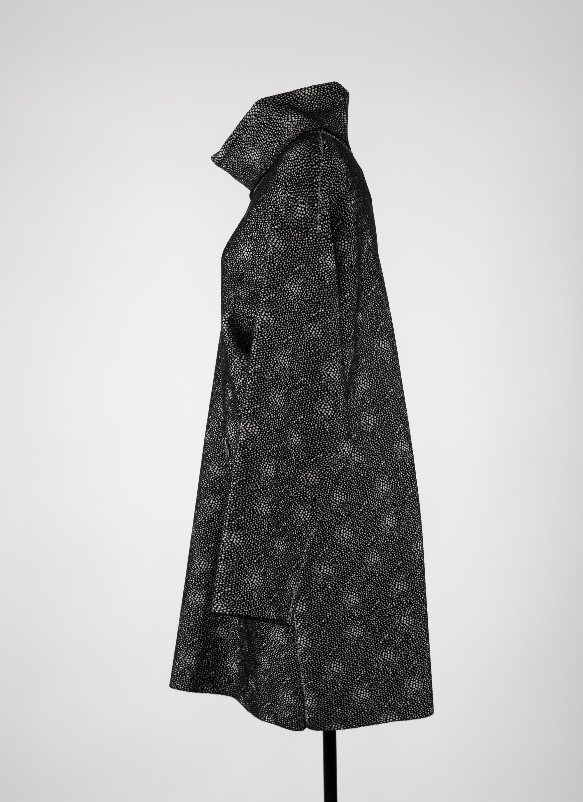 Wool speckled long sleeve jumper - Black