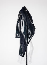 Veste à manches longues en cuir vernis - Saphir