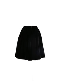 Short skirt in velvet - Black