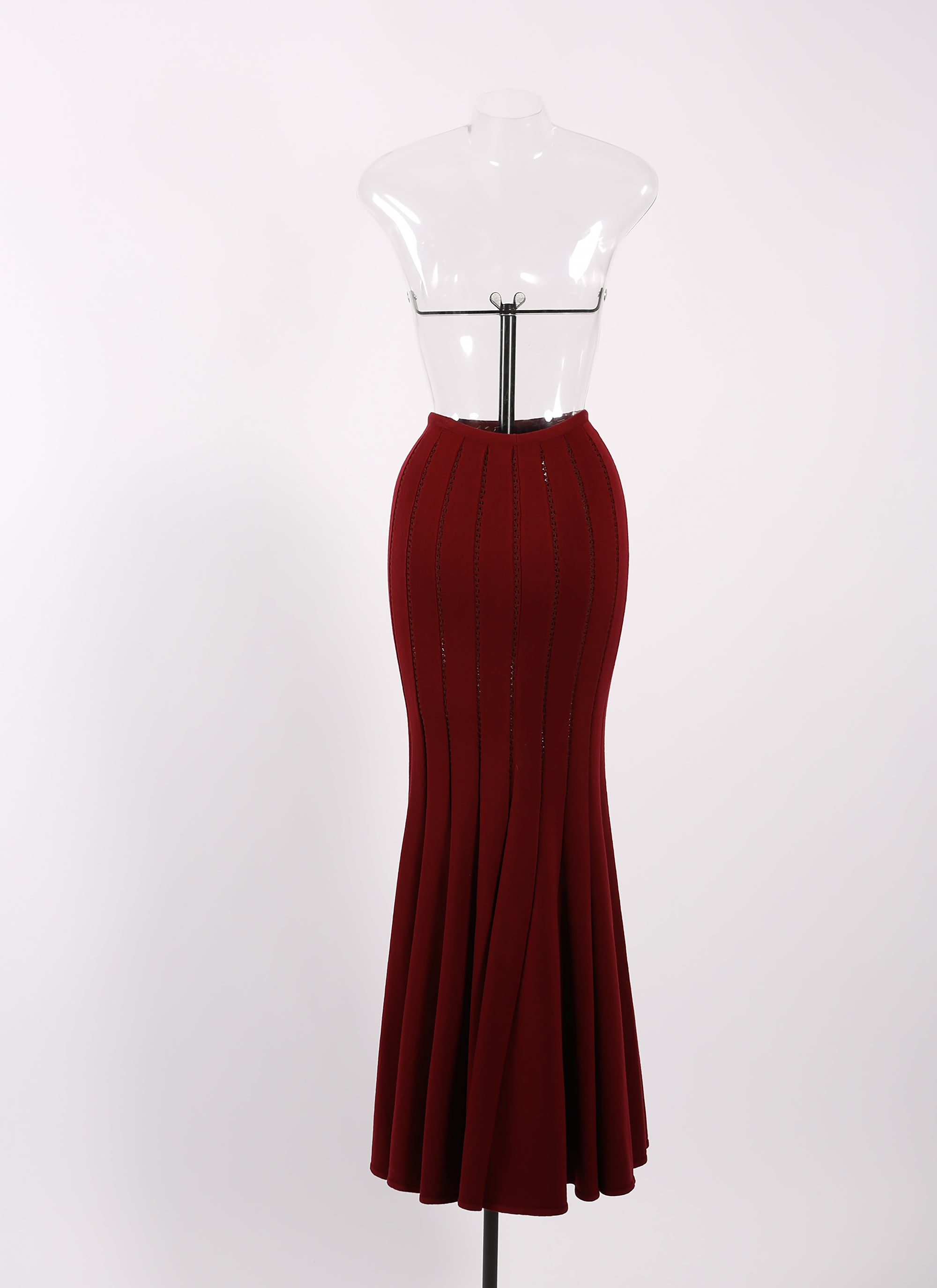 Wool Jour maxi skirt - Cherry
