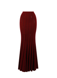 Wool Jour maxi skirt - Cherry