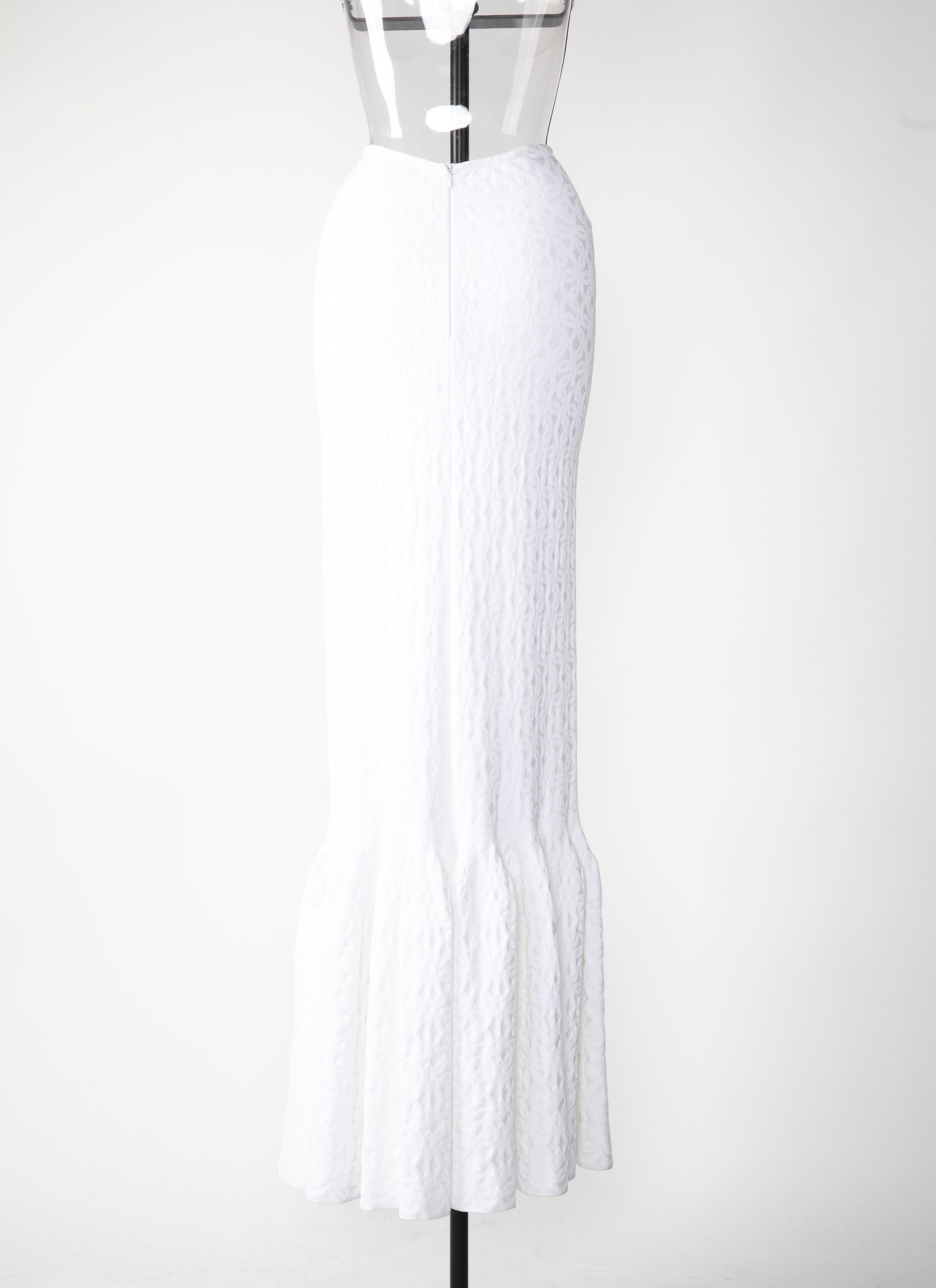 Jupe Damascus en maille - Blanc