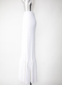 Jupe Damascus en maille - Blanc