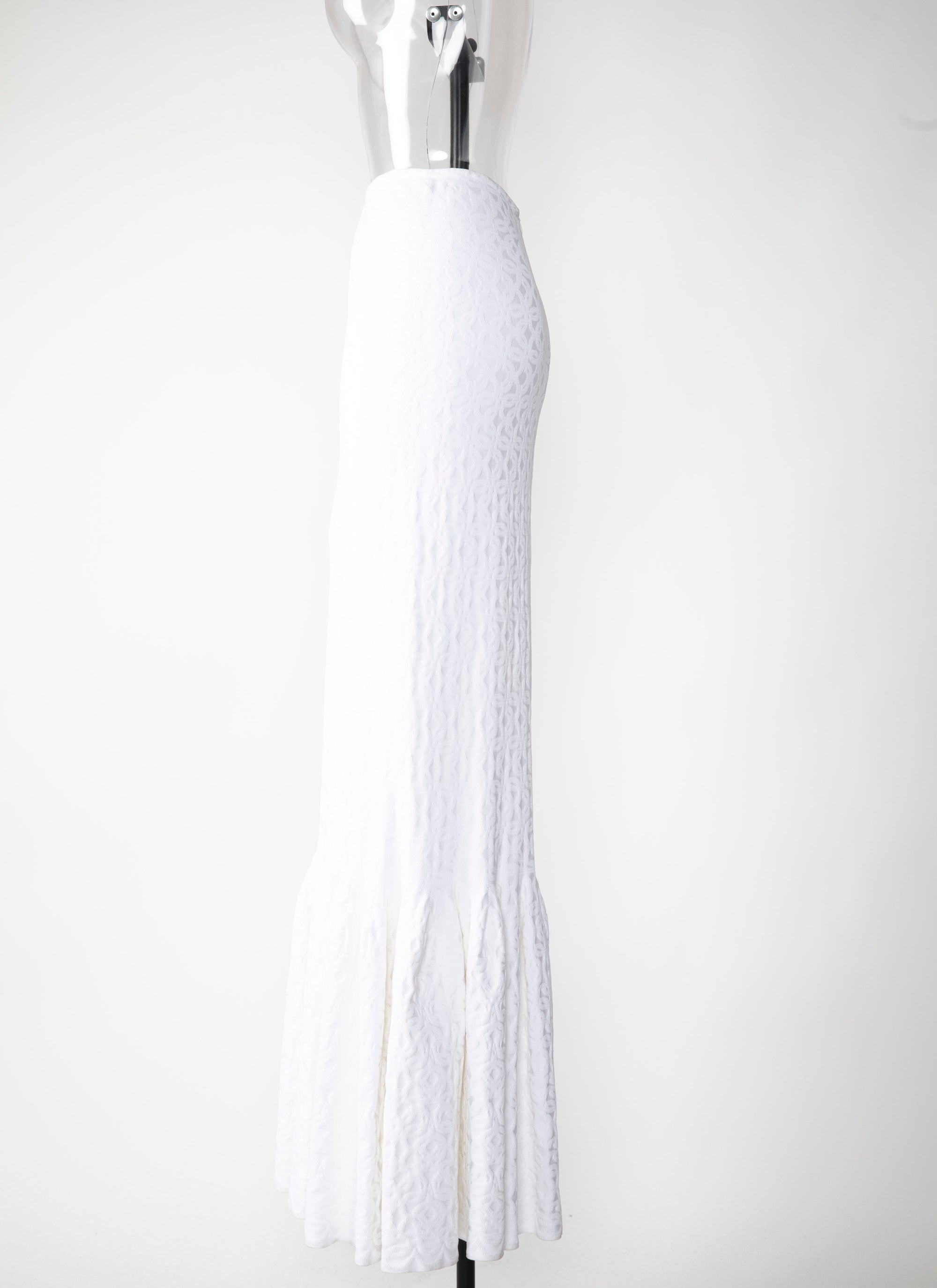 Jupe Damascus en maille - Blanc