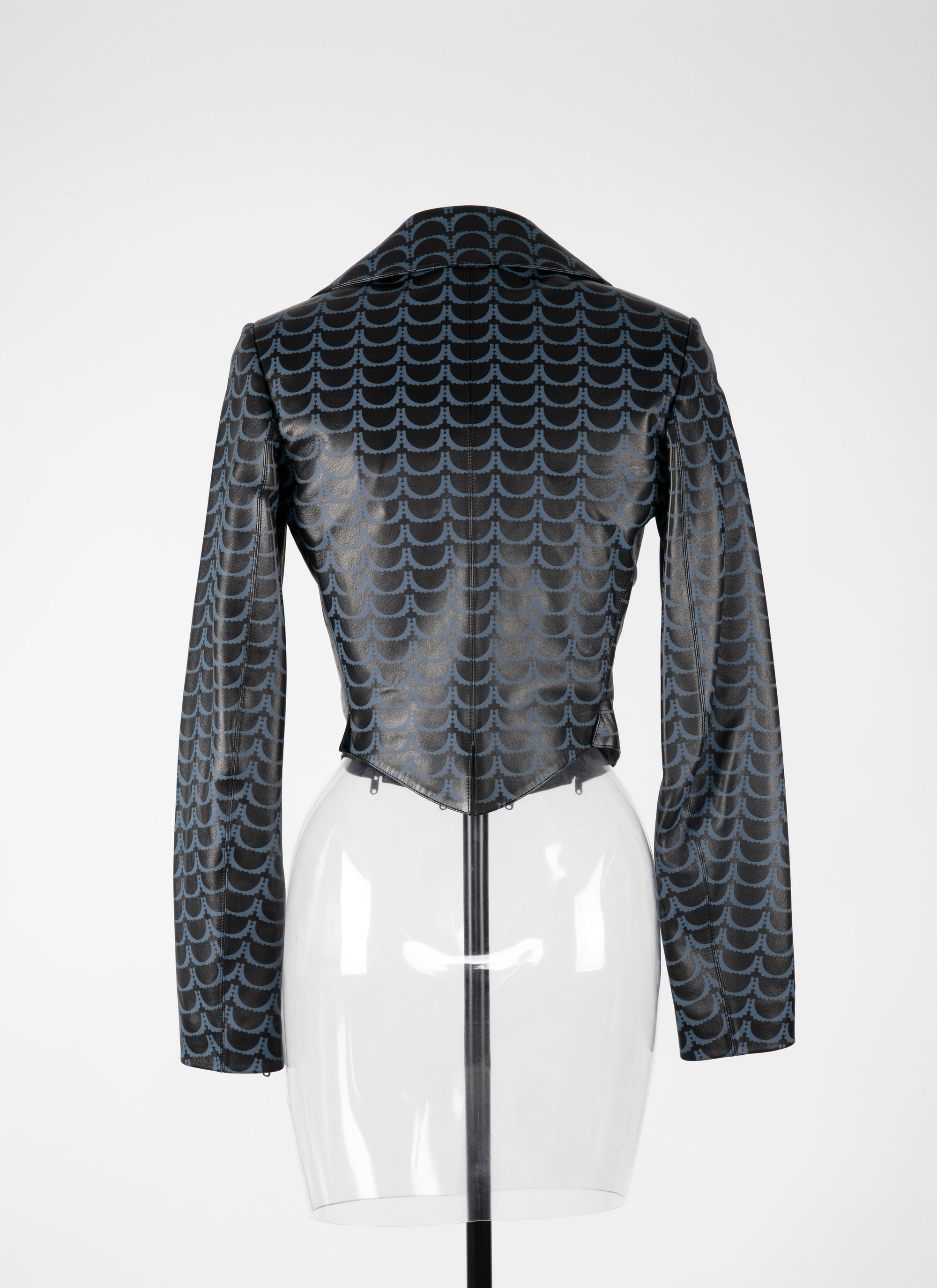 Perfecto plongé en cuir - Noir Givre