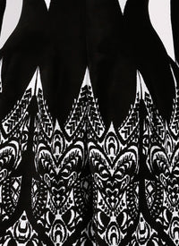Robe à manches longues Tatoo en maille - Noir & Blanc