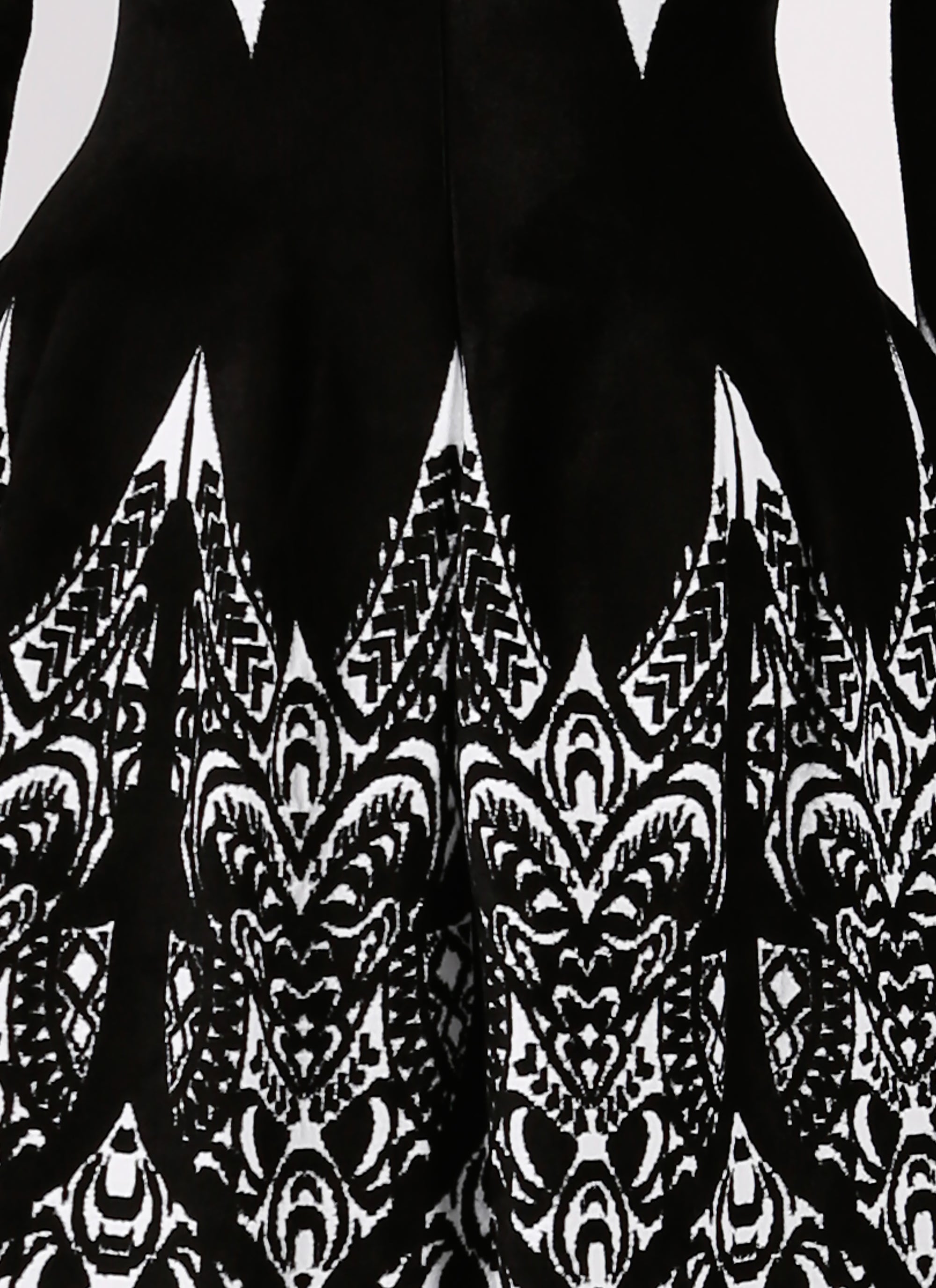 Robe à manches longues Tatoo en maille - Noir & Blanc