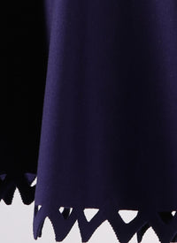 Wool Trigone skirt - Indigo