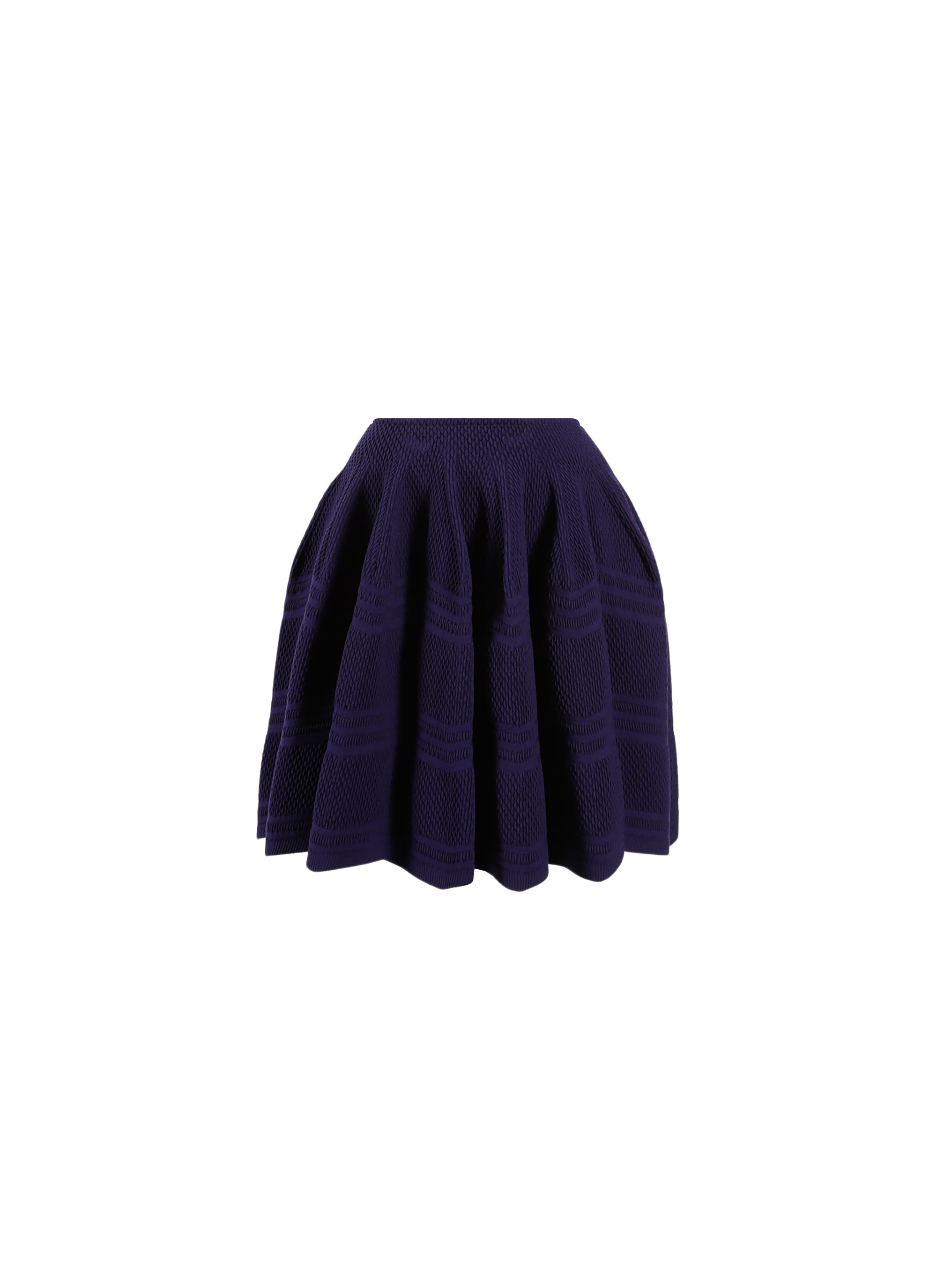 Jupe Piquée Hiver en laine - Indigo