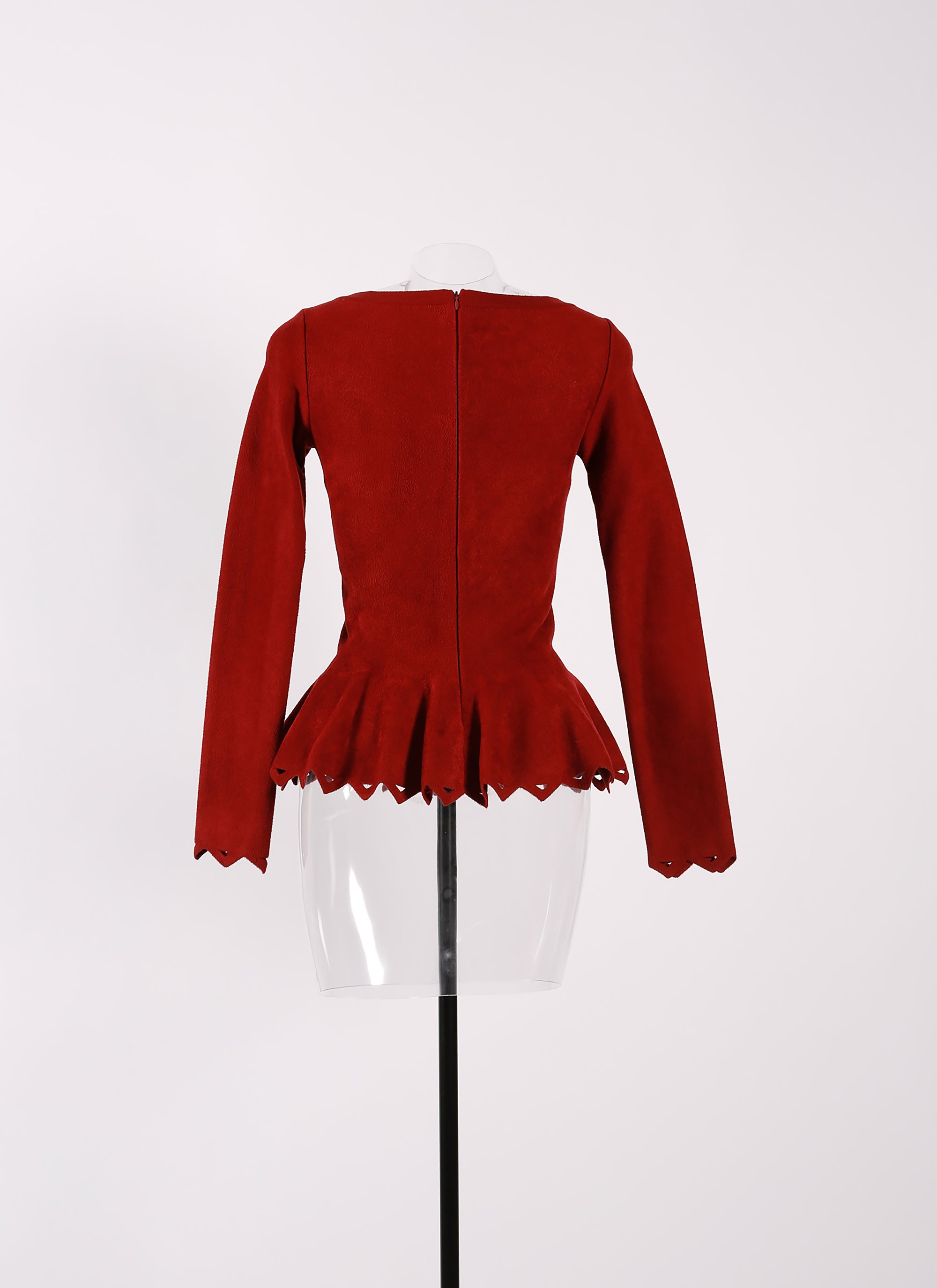 Trigone knitted jumper, long sleeves - Red