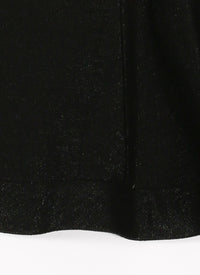 Raffia skirt - Intense Black