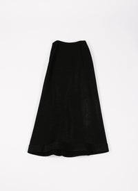 Raffia skirt - Intense Black