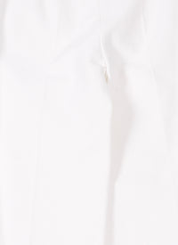 Raffia wide-leg trousers - White