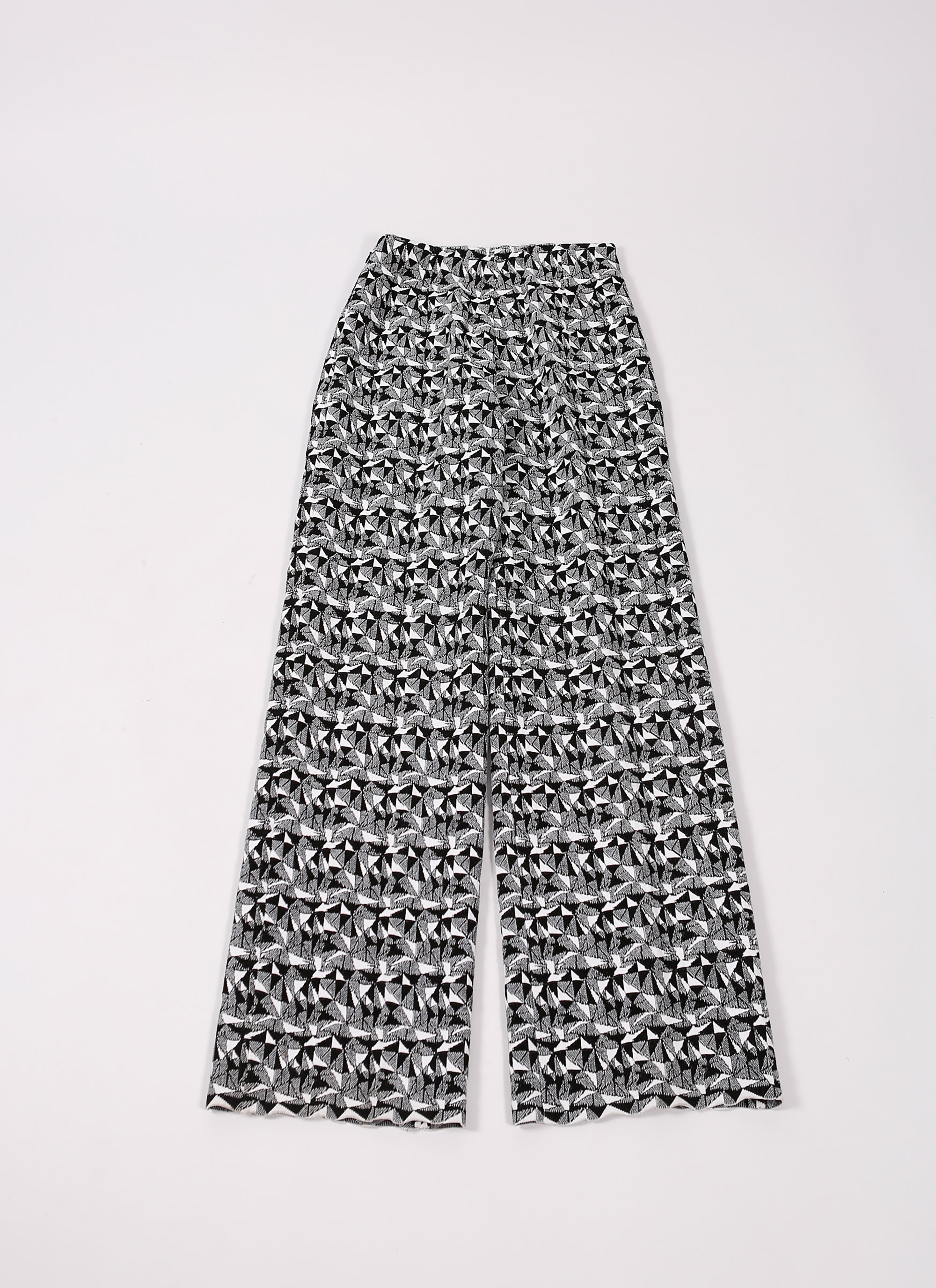 Archipel wide-leg trousers - Black & White