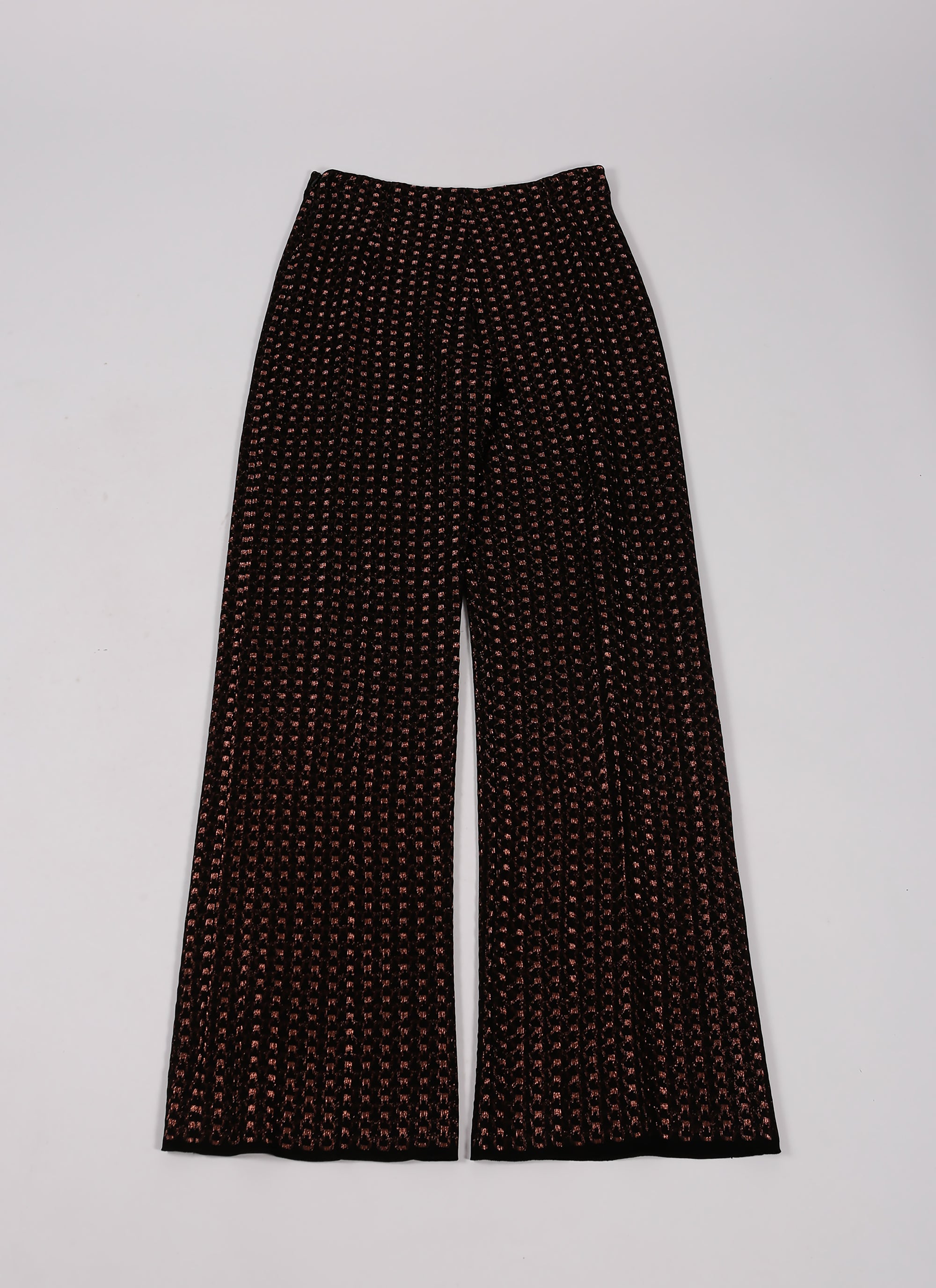 Recif wide-leg trousers - Black & Copper