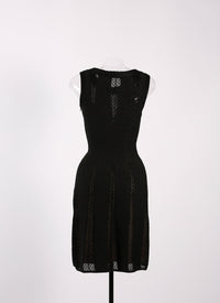 Salomon sleeveless sheer dress - Black
