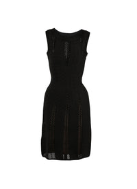 Salomon sleeveless sheer dress - Black