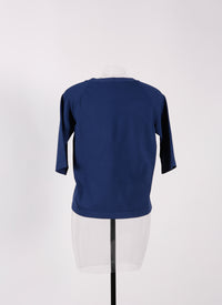 Cardigan court à manches longues en maille - Cobalt