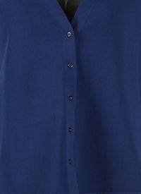 Cardigan court à manches longues en maille - Cobalt
